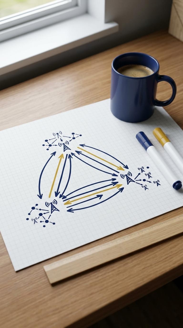 競争構造を示す三角形の方眼紙ダイアグラム